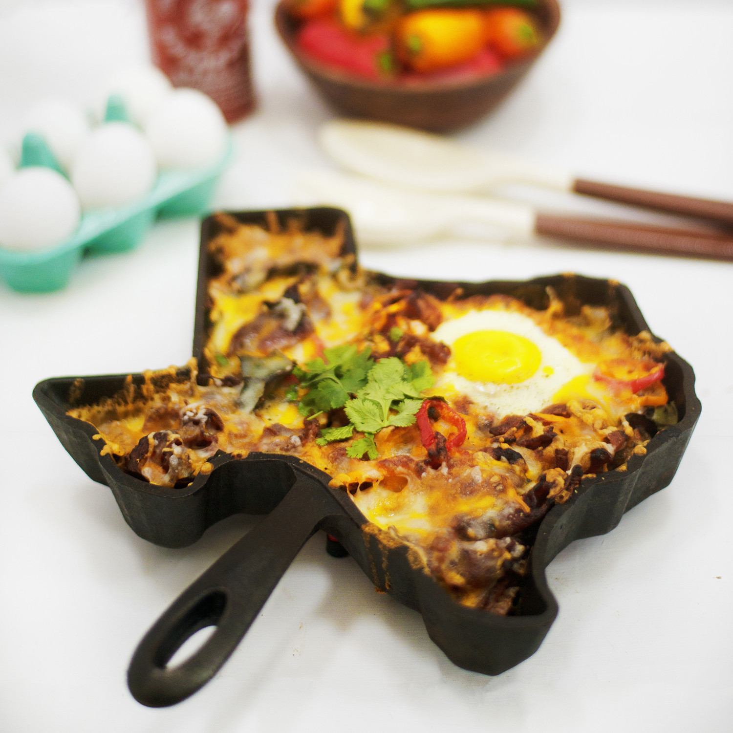 Texas Shaped Cast Iron Skillet